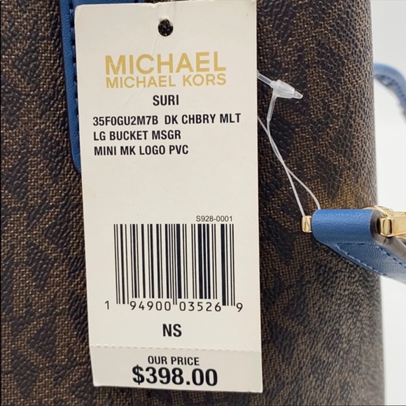 MICHAEL KORS SURI LARGE BUCKET MESSENGER DK CHAMBR - Picture 13 of 16